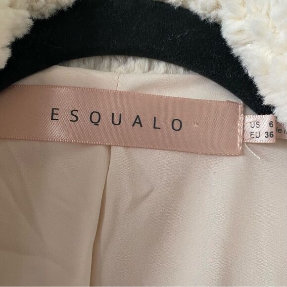 Esqualo-Fluffy Soft Teddy Coat- Off White - Picture 15 of 15